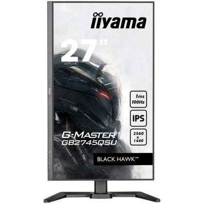 IIYAMA Monitor LED GB2745QSU-B2 27" IPS 2560 x 1440 100Hz 250cd 1300:1 1ms HDMI DP USB HUB Tilt HAS