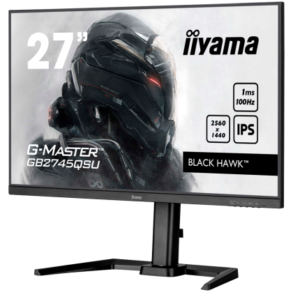 IIYAMA Monitor LED GB2745QSU-B2 27" IPS 2560 x 1440 100Hz 250cd 1300:1 1ms HDMI DP USB HUB Tilt HAS