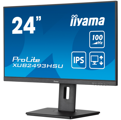 IIYAMA Prolite XUB2493HSU-B7 Business Monitor - 60.5 cm (23.8"), FULL HD (1920x1080), IPS LED, 100Hz, 300 cd/m², matte / black