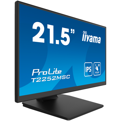 IIYAMA Monitor LED T2252MSC-B2AG  21.5" PCAP 10pt Touchscreen monitor featuring IPS panel technology, Edge-to-Edge glass design and Anti Glare coating HDMI DP USB HUB Tilt 3y