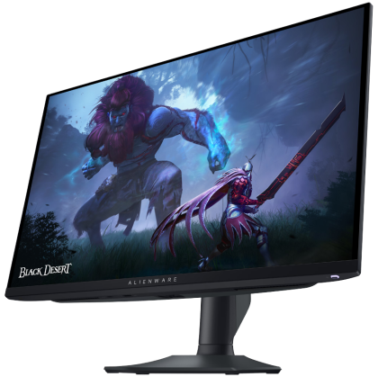 Dell Alienware AW2725DF Gaming Monitor, 27"(26.7") QD OLED QHD 2560x1440 360Hz AG, 1000 cd/m2 (HDR peak), 1.5m:1, 0.03ms, 178/178, 2xDP 1.4, 1xHDMI 2.1, 1xUSB Type-B up, 3xUSB Type-A down, 1xUSB Type-C down, AMD FreeSync, Height, Tilt, Swivel, Pivot