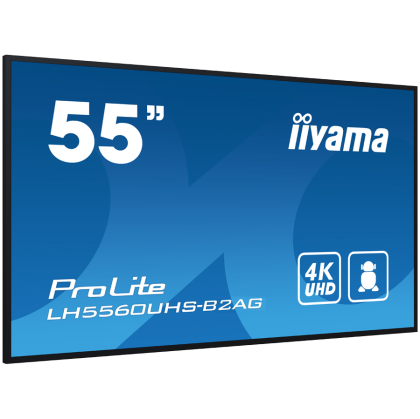 IIYAMA LFD LH5560UHS-B2AG 55" VA 4K UHD professional digital signage display 16:9 500 cd 4000:1 6.5ms Android 11 OS, FailOver, iiSignage, EShare