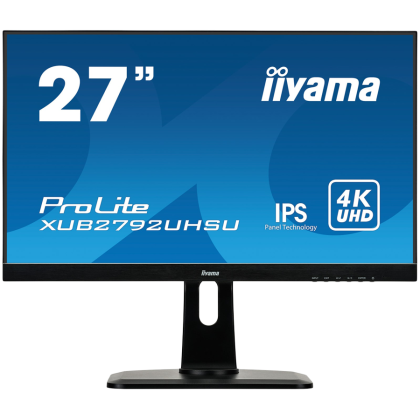 IIYAMA Prolite XUB2792UHSU-B6 Business Monitor - 68.5 cm (27''), 4K UHD (3840x2160), IPS LED, 60Hz, 4ms, 350 cd/m², matte / black