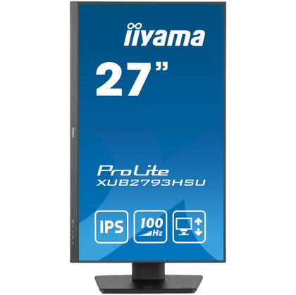 IIYAMA Prolite XUB2793HSU-B7 Business Monitor - 68.6 cm (27''), FULL HD (1920x1080), IPS LED, 100Hz, 300 cd/m², matte / black
