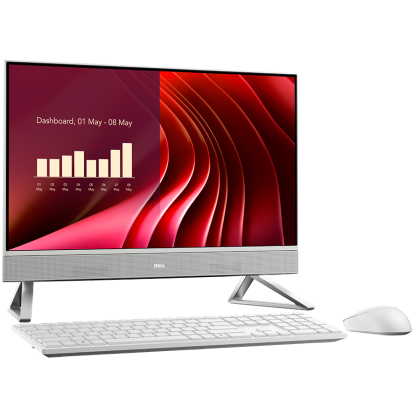 Dell 24 AIO,23.8" FHD(1920x1080)Infinity Touch,Intel Core 7 150U(12MB cache,10Cores,up to 5.4GHz),16GB(2x8)5200MT/s,1TB(M.2)PCIe NVMe SSD,Integrated Graphics,Wi-Fi 6E(2x2)+BT,Dell Pro Keyboard and Mouse-KM5221W,White,Win11Pro,3Yr NBD