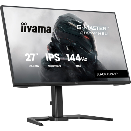 27 inch IPS Gaming G-Master Black Hawk FreeSync 1920x1080 144Hz 300cd/m2 HDMI DisplayPort 1ms MPRT Adaptive Sync Speakers USB 2x 2.0 Black Tuner 15cm Height Adj Stand
