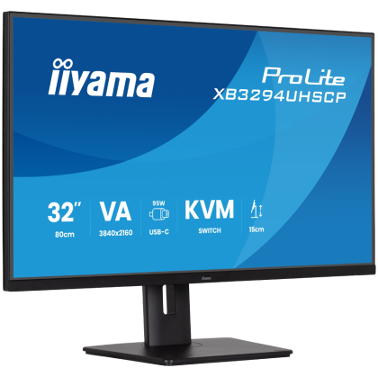 Iiyama PROLITE XB3294UHSCP-B1 LED monitor 31.5 3840 x 2160 4K 60 Hz VA 400 cd  3000 2 ms HDMI DP USB-C SPEAKERS BLACK