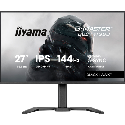27" IPS Gaming, G-Master Black Hawk, G-SYNC Compatible, 2560x1440 144Hz, 300cd/m2, HDMI, DisplayPort, 1ms MPRT, Adaptive Sync, Speakers, USB 2x2.0, Black Tuner, 15cm Height Adjust Stand