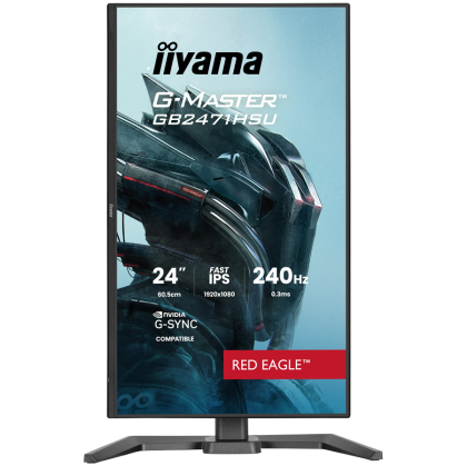 IIYAMA Gaming Monitor GB2471HSU-B1 G-MASTER 23.8" Fast IPS 1920 x 1080 240Hz, 350cd, 0.3ms, HDMI, DP, USB, Full Ergo