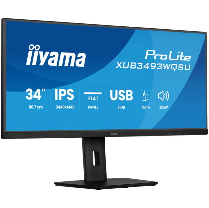 XUB3493WQSU-B6 34'' IPS Ultra wide flat screen with PIP, PBP and height adjustable stand