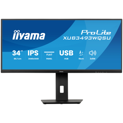 XUB3493WQSU-B6 34'' IPS Ultra wide flat screen with PIP, PBP and height adjustable stand