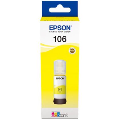 Cartus cerneala original EPSON 106 ECOTANK, culoare yellow pentru Epson L7160, L7180