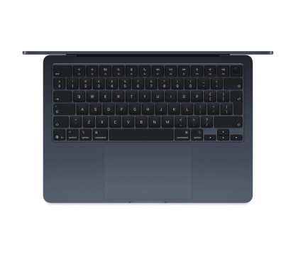 Laptop Apple MacBook Air 13", Procesor Apple M5 CPU cu 10 nuclee, GPU cu 8 nuclee, Neural Accelerators, 13.6"(2560 x 1664) IPS 500nits, ram 16GB, 512GB SSD, tastatura INT, culoare Midnight, macOS Tahoe