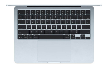 Laptop Apple MacBook Air 13", Procesor Apple M5 CPU cu 10 nuclee, GPU cu 8 nuclee, Neural Accelerators, 13.6"(2560 x 1664) IPS 500nits, ram 16GB, 512GB SSD, tastatura INT, culoare Sky Blue, macOS Tahoe