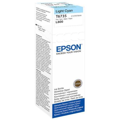 Cartus cerneala original EPSON T6735, culoare cyan pentru Epson L800