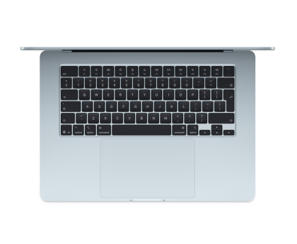 Laptop Apple MacBook Air 15", Procesor Apple M5 CPU cu 10 nuclee, GPU cu 10 nuclee, Neural Accelerators, 15.3"(2880 x 1864) IPS 500nits, ram 24GB, 1TB SSD, tastatura INT, culoare Sky Blue, macOS Tahoe