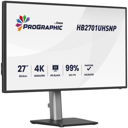 IIYAMA 27" IPS BLACK 2.0 panel, 3840x2160 UHD, DCI-P3 99%, Pantone Certified, Delta E 2, USB-C Dock (LAN 96W PD DP-OUT), 4ms, 15cm height adj. stand, 450cd/m2, CR 3000:1, HDMI, DisplayPort, Speakers, USB HUB (3x 3.2+1xC)