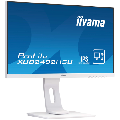 24" WHITE IPS panel, 1920x1080 at 120Hz, EyeComfort, 15cm height adjustable stand, 350cd/m2, 1500:1, Speakers, HDMI, DisplayPort, 1ms MPRT, USB 2x3.2 plus 2x USB-C