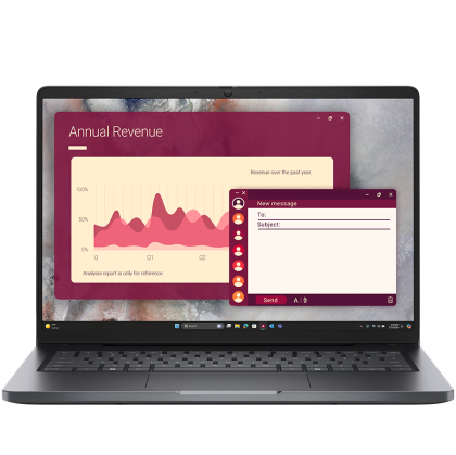 Dell Pro 14,14"FHD+(1920x1200)300nits 45% NTSC,Intel Core Ultra 7 265U(12 TOPS NPU 12cores/5.3GHz)vPro,16GB(1x16)5600MT/s,512GB SSD,Integrated Intel Graphics,Wi-Fi 6E AX211(2x2)+BT,Backlit Kb,FGP,3cell 55WHr,Win11Pro,3Yr ProSupport