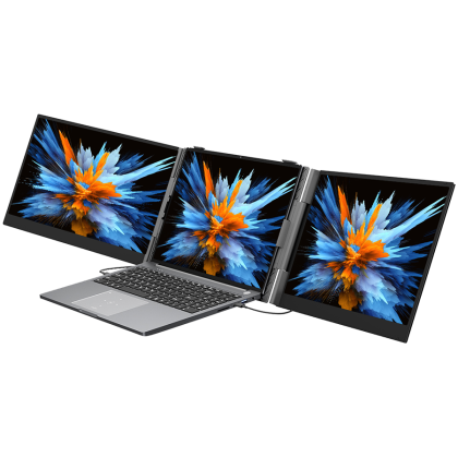 Portable monitor Blackview DCM6 Dual Screen 14inch 1920x1080 16:9 LCD 60Hz IPS 178 USB-C 3.1x3 for 13-17.3 inch laptops352.2x237.43x15.9mm Grey Black