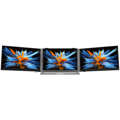 Portable monitor Blackview DCM6 Dual Screen 14inch 1920x1080 16:9 LCD 60Hz IPS 178 USB-C 3.1x3 for 13-17.3 inch laptops352.2x237.43x15.9mm Grey Black