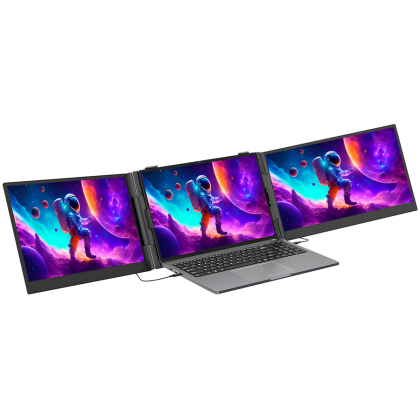Portable monitor Blackview DCM8 Dual Screen 15.3inch 1920x1200 16:9 LCD 60Hz IPS 178 USB-C 3.1x3 364.4x237.43x21mm Grey Black