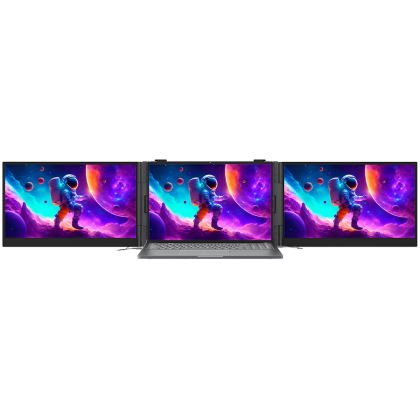 Portable monitor Blackview DCM8 Dual Screen 15.3inch 1920x1200 16:9 LCD 60Hz IPS 178 USB-C 3.1x3 364.4x237.43x21mm Grey Black
