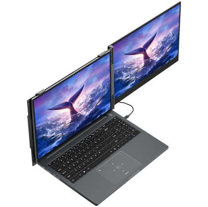 Portable monitor Blackview SCM6 Single Screen 14inch 1920x1080 16:9 LCD 60Hz IPS 178 USB-C 3.1x3 for 13-17.3 inch laptops 332x207x15.6mm Grey Black