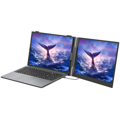 Portable monitor Blackview SCM6 Single Screen 14inch 1920x1080 16:9 LCD 60Hz IPS 178 USB-C 3.1x3 for 13-17.3 inch laptops 332x207x15.6mm Grey Black