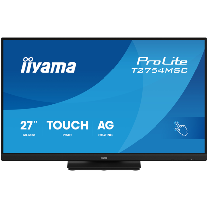 IIYAMA Monitor TOUCH T2754MSC-B2AG InCell PCAP 10pt touchscreen IPS 1920x1080 83Hz, 16:9, 300cd, 1000:1, 4ms, landscape, face-up