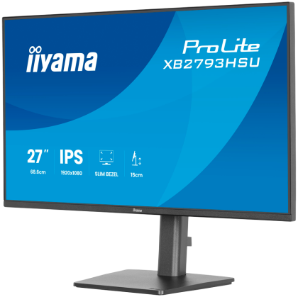 IIYAMA Monitor LED XB2793HSU-B1 27" IPS 1920x1080 120Hz, 16:9. 350cd, 1500:1, 1ms, HDMI, DP, USB HUB, Full Ergo, Pro