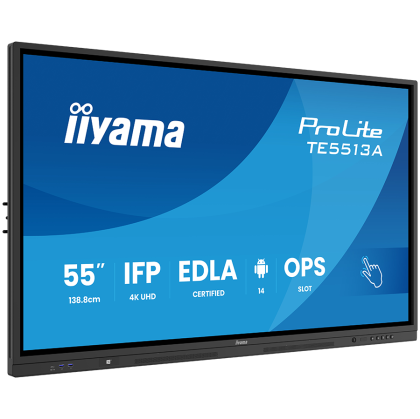IIYAMA LFD TE5513A-B2AG 55" Google EDLA Certified IFP - Interactive display for seamless integration and collaboration in education and enterprise