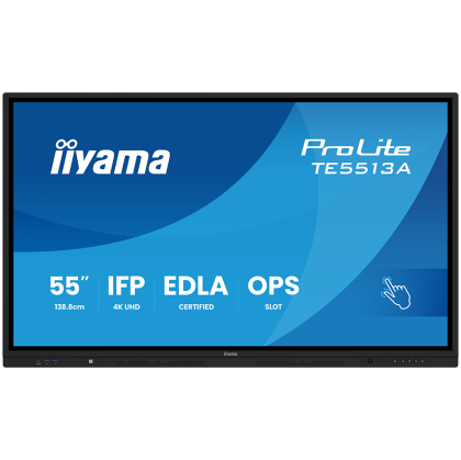 IIYAMA LFD TE5513A-B2AG 55" Google EDLA Certified IFP - Interactive display for seamless integration and collaboration in education and enterprise