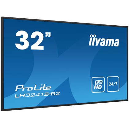 IIYAMA LFD LH3241S-B2 32" Full HD professional large format display with USB media playback 350 cd/m² 1200:1 8ms 24/7 landscape, portrait