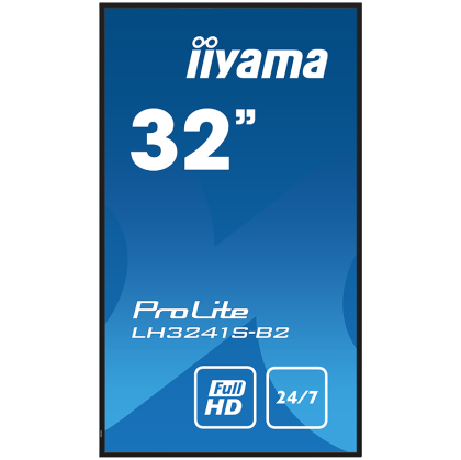 IIYAMA LFD LH3241S-B2 32" Full HD professional large format display with USB media playback 350 cd/m² 1200:1 8ms 24/7 landscape, portrait