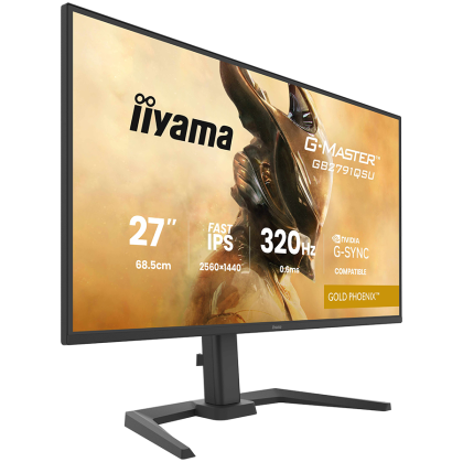 IIYAMA Monitor LED GB2791QSU-B1 G-MASTER 27" Fast IPS, 2560x1440 320Hz, 16:9, 350cd, 0.6ms, HDMI, DP, USB HUB, Full Ergo