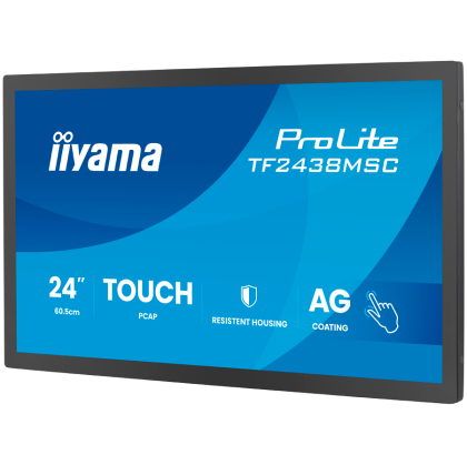 IIYAMA Monitor LED TF2438MSC-B2 24" DeepContrast PCAP 10-point Open Frame touchscreen monitor with robust metal housing for demanding environments