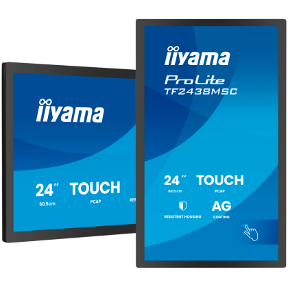 IIYAMA Monitor LED TF2438MSC-B2 24" DeepContrast PCAP 10-point Open Frame touchscreen monitor with robust metal housing for demanding environments