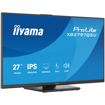 IIYAMA Monitor LED XB2797QSU-B1 27" IPS 2560x1440 75Hz 350cd 1ms HDMI DP USB HUB USB-C 5W height, swivel, tilt, pivot Full Ergo Pro 5year warranty