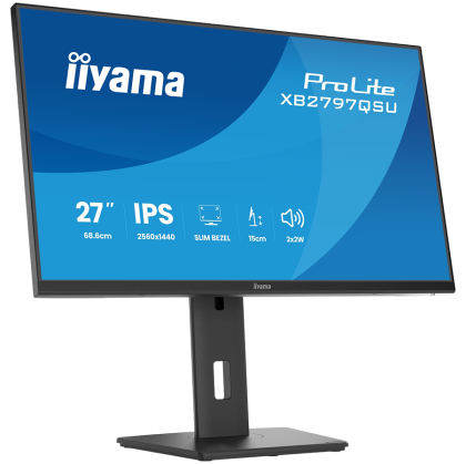 IIYAMA Monitor LED XB2797QSU-B1 27" IPS 2560x1440 75Hz 350cd 1ms HDMI DP USB HUB USB-C 5W height, swivel, tilt, pivot Full Ergo Pro 5year warranty
