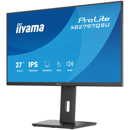 IIYAMA Monitor LED XB2797QSU-B1 27" IPS 2560x1440 75Hz 350cd 1ms HDMI DP USB HUB USB-C 5W height, swivel, tilt, pivot Full Ergo Pro 5year warranty