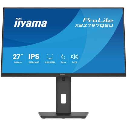 IIYAMA Monitor LED XB2797QSU-B1 27" IPS 2560x1440 75Hz 350cd 1ms HDMI DP USB HUB USB-C 5W height, swivel, tilt, pivot Full Ergo Pro 5year warranty