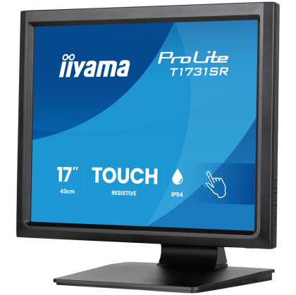 IIYAMA Monitor ProLite T1731SR-B2S 17" touchscreen TN 1280x1024 5:4 5ms serial resistive anti-glare treatment IP54 (front)