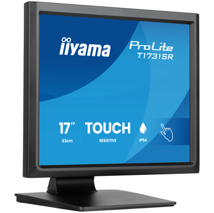 IIYAMA Monitor ProLite T1731SR-B2S 17" touchscreen TN 1280x1024 5:4 5ms serial resistive anti-glare treatment IP54 (front)