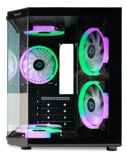 Carcasa Spacer Aquarium, mATX, ARGB fan