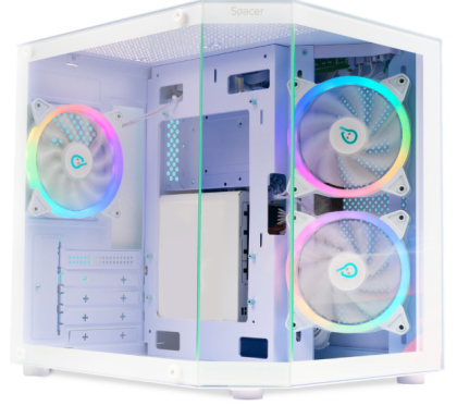 Carcasa Spacer Aquarium, mATX White