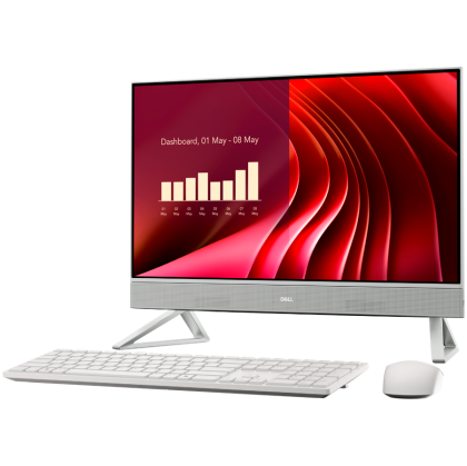 Dell 24 AIO,23.8" FHD(1920x1080)Infinity Touch,Intel Core 7 150U(12MB cache,10Cores,up to 5.4GHz),16GB(1x16)5200MT/s,1TB(M.2)PCIe NVMe SSD,Integrated Graphics,Wi-Fi 6E(2x2)+BT,Dell Pro Keyboard and Mouse-KM5221W,White,Win11Pro,3Yr NBD