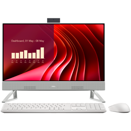 Dell 24 AIO,23.8" FHD(1920x1080)Infinity Touch,Intel Core 7 150U(12MB cache,10Cores,up to 5.4GHz),16GB(1x16)5200MT/s,1TB(M.2)PCIe NVMe SSD,Integrated Graphics,Wi-Fi 6E(2x2)+BT,Dell Pro Keyboard and Mouse-KM5221W,White,Win11Pro,3Yr NBD