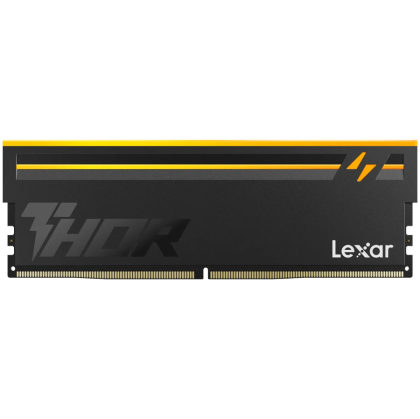 Lexar THOR 2.0 16GB DDR5 6000 CL36 1.3V Memory with heatsink and RGB lighting, Black Color, Single pack