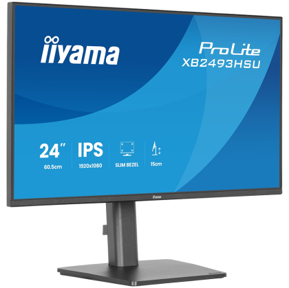 IIYAMA Monitor LED XB2493HSU-B1 23.8" IPS 1920x1080 120Hz, 16:9. 350cd, 1500:1, 1ms, HDMI, DP, USB HUB, Full Ergo, Pro
